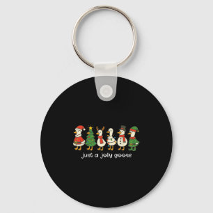 Just A Jolly Goose Funny Christmas For Mens Womans Key Ring