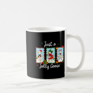 Just A Jolly Goose Funny Goose Santa Reindeer Cute Coffee Mug