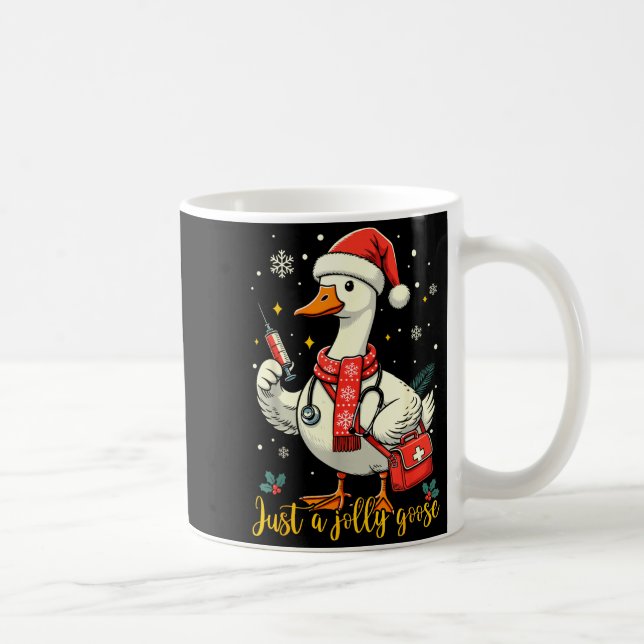 Just A Jolly Goose Nurse Christmas Funny Goose Nur Coffee Mug (Right)