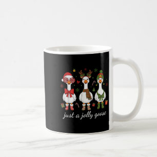 Just A Jolly Goose, Retro Christmas Goose, Santa G Coffee Mug