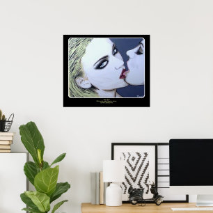 'Just a Kiss' Painting on a Poster