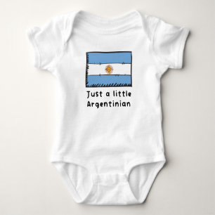 Just A Little Argentinian Funny Cute Argentina Fla Baby Bodysuit