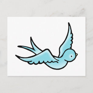 Just a Little Blue Bird Postcard
