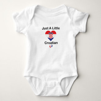 Just A Little Croatian,baby Gift Croatia Flag Baby Bodysuit