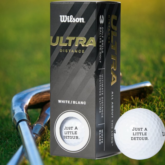 Just a little detour, Funny, Cool, Minimalist Golf Balls (Creator Uploaded)