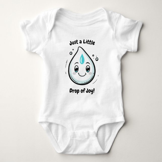 Just a Little Drop of Joy - Cute Water Drop Baby Bodysuit (Front)