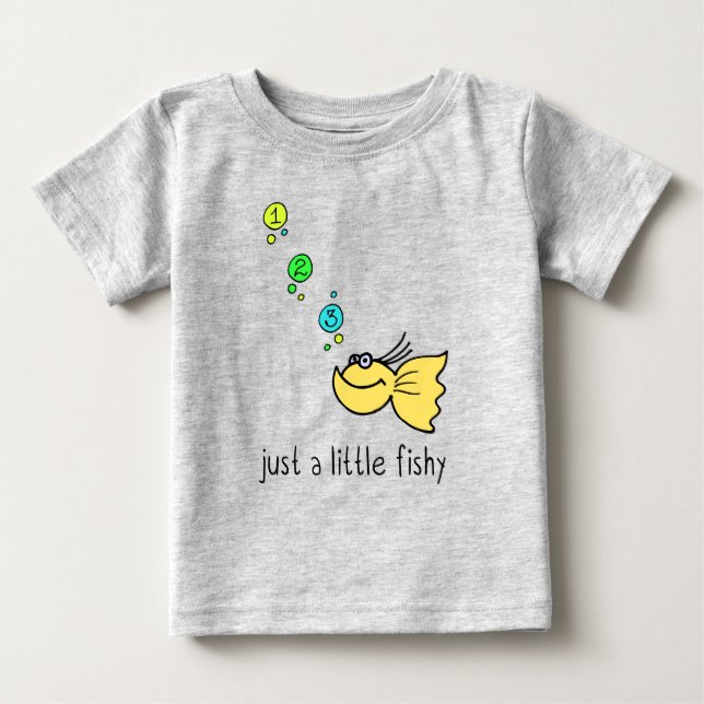 Just a little fishy cute fish design baby T-Shirt (Front)