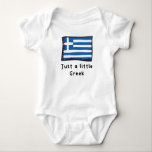 Just A Little Greek Funny Cute Greece Flag Baby Bodysuit<br><div class="desc">Featuring the Greek flag,  this funny design is sure to be a favourite of anyone who is part Greek.</div>