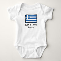 Just A Little Greek Funny Cute Greece Flag