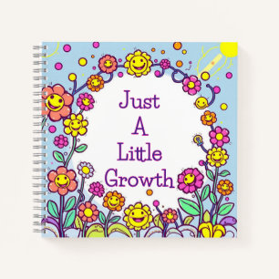 Just a Little Growth floral Self-Reflection  Notebook