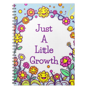 Just a Little Growth floral Self-Reflection  Notebook