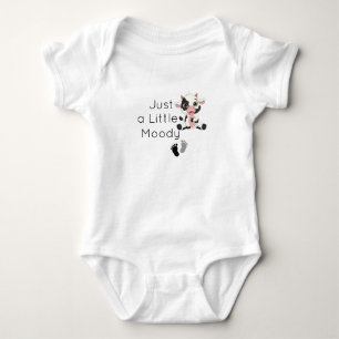 Just a Little Moody, baby shower Gift Cute Cow Bodysuit