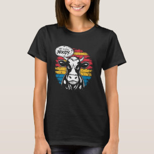 Just A Little Moody - Funny Saying Cow Pun Farm An T-Shirt