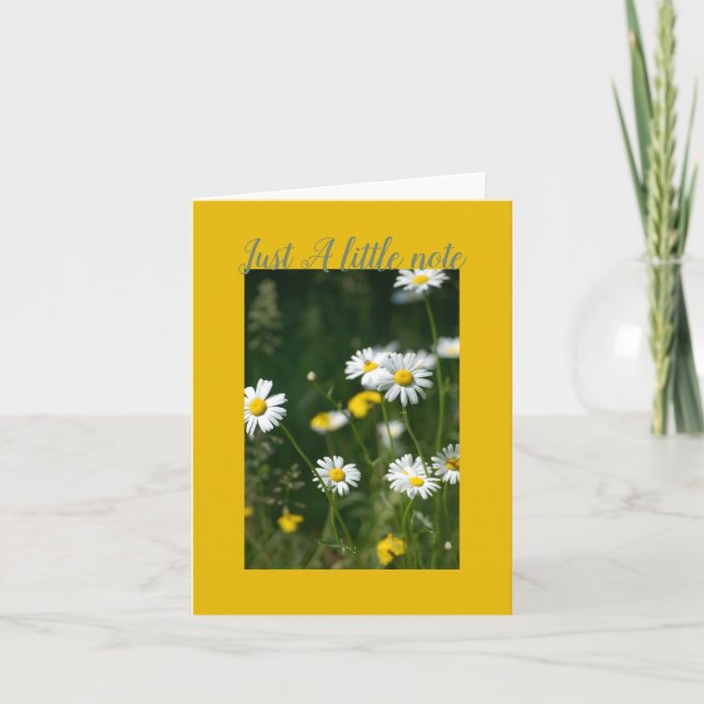 Just A little Note Folded Greeting Card (Front)