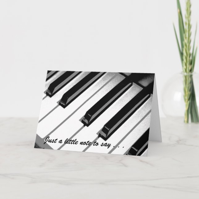 Just A Little Note Music Get Well Card (Front)