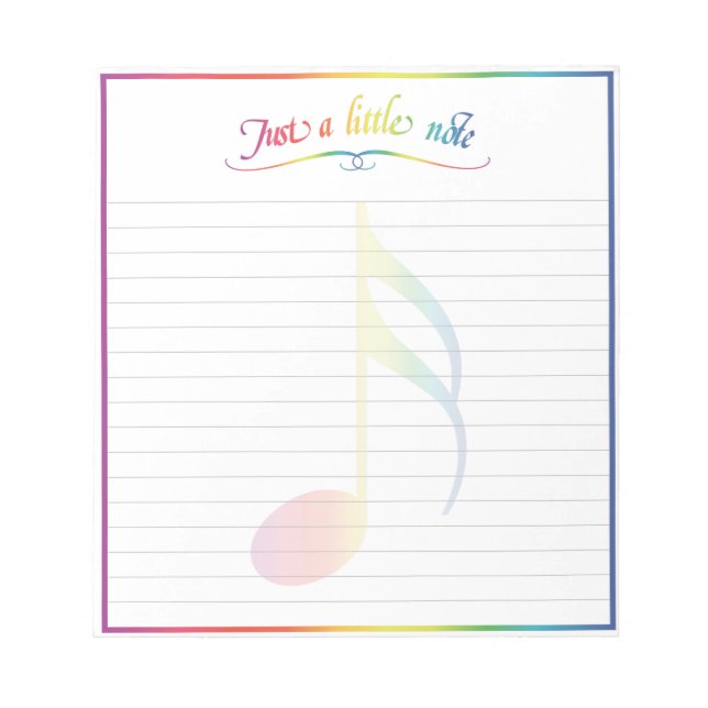 Just A Little Note Notepad (Front)