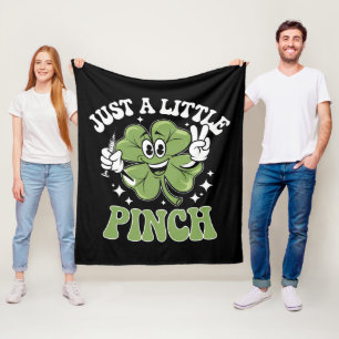 Just a Little Pinch Nurse St Patrick's Day Fleece Blanket