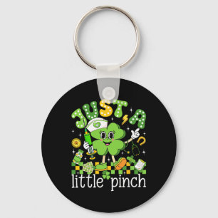 Just A Little Pinch Shamrock Nurse St Patricks Day Key Ring