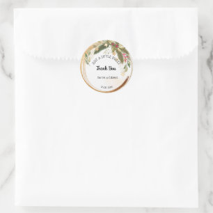 Just a little Sweet Treat Christmas Wedding Favour Classic Round Sticker