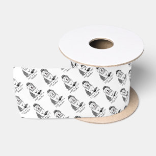 Just a Little Trouble Old English Sheepdog Grey 1 Satin Ribbon