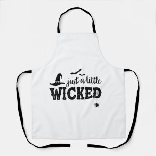 Just A Little Wicked Halloween Shirt for Women Wit Apron