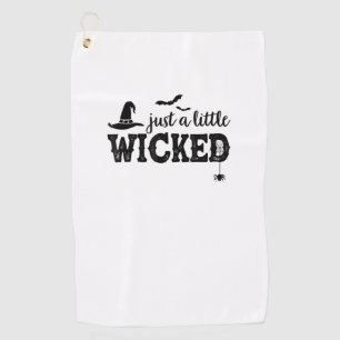 Just A Little Wicked Halloween Shirt for Women Wit Golf Towel
