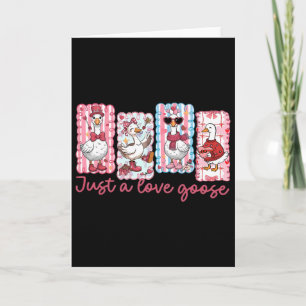 Just A Love Goose Cute Valentine Geese Coquette Wo Card