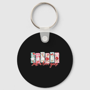 Just A Love Goose Cute Valentine Geese Coquette Wo Key Ring