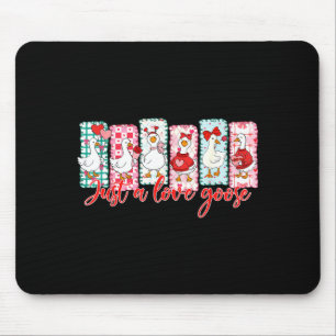 Just A Love Goose Cute Valentine Geese Coquette Wo Mouse Pad