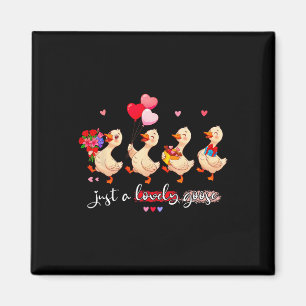 Just A Lovely Goose Cute Silly Animal Squad Valent Magnet