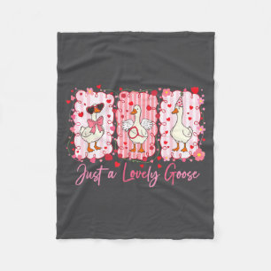 Just A Lovely Goose Funny Silly Goose Fleece Blanket