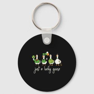 Just A Lucky Goose Leprechaun Irish Funny St Patri Key Ring