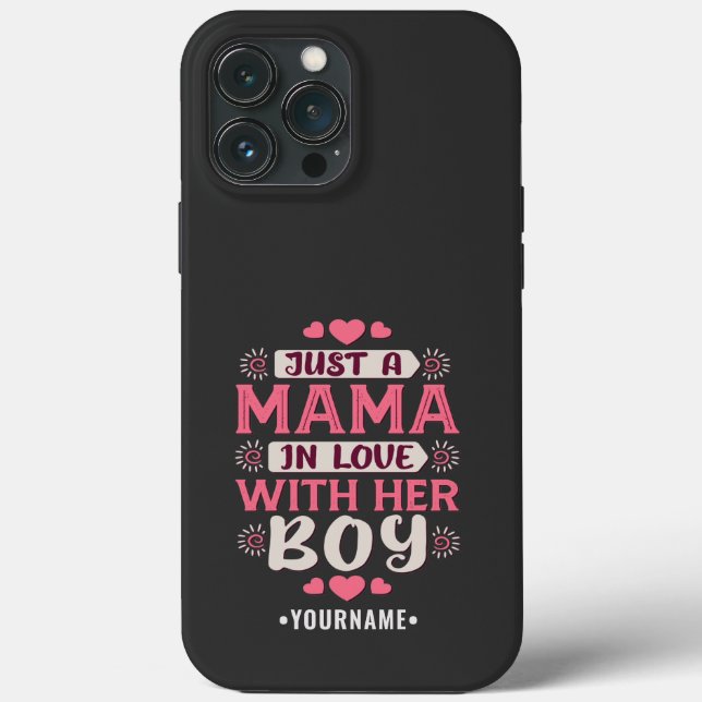 Just a Mama in Love with Her Boy Case-Mate iPhone Case (Back)