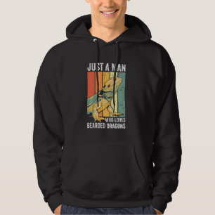 Just A Man Who Loves Bearded Dragon Mens Hoodie