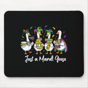 Just A Mardi Goose Funny Jester Duck Squad Carniva Mouse Pad