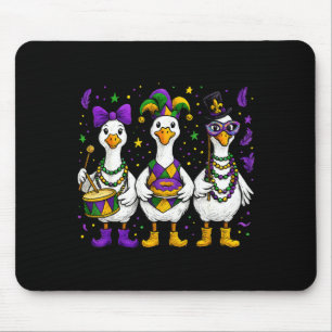 Just A Mardi Goose Funny Mardi Gras Silly Goose Me Mouse Pad
