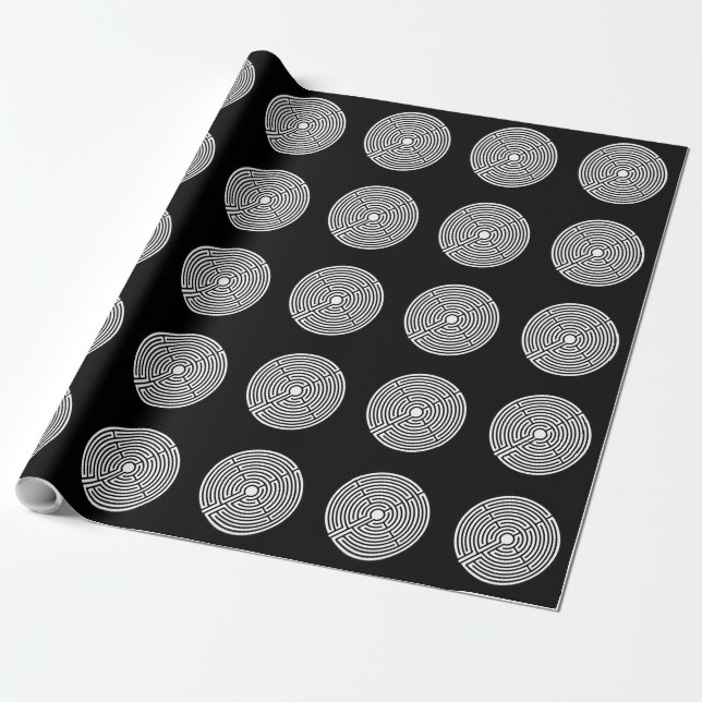 Just a Maze Circular Wrapping Paper (Unrolled)