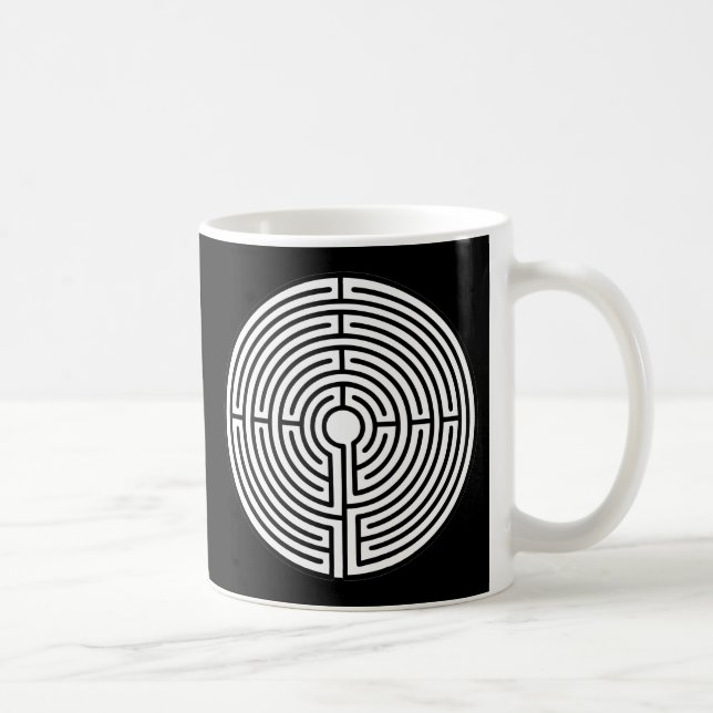 Just a Maze on Black Coffee Mug (Right)
