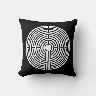 Just a Maze on Black Cushion