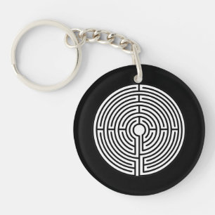 Just a Maze on Black Key Ring