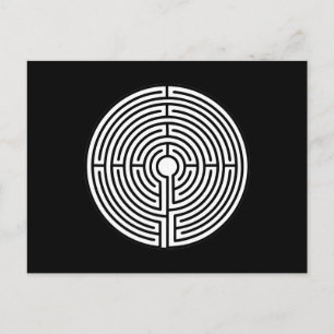 Just a Maze on Black Postcard