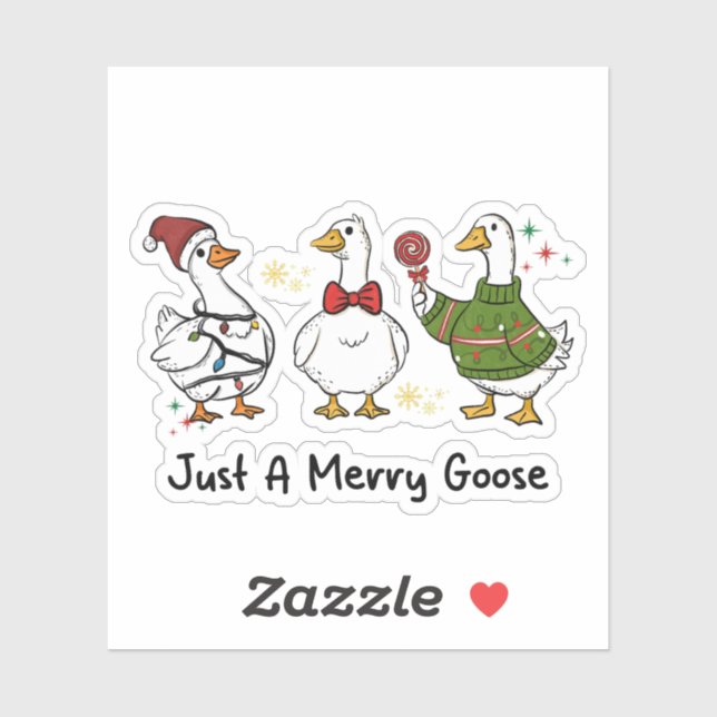 Just A Merry Goose Festive Holiday Design (Sheet)