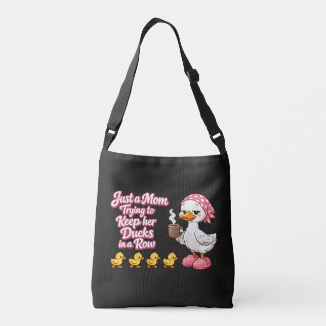 Just a mom trying to keep her ducks in a row crossbody bag (Back)