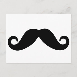 just a moustache postcard