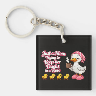 Just a mum trying to keep her ducks in a row key ring