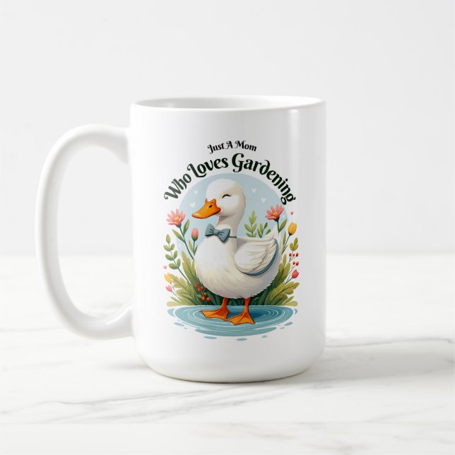 Just A Mum Who Loves Gardening Mother Gardener Gar Coffee Mug (Left)