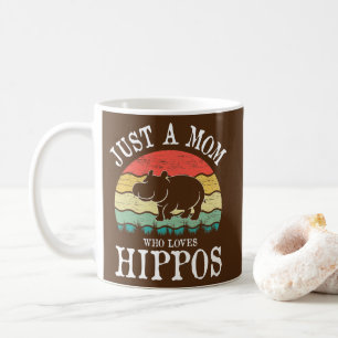 Just A Mum Who Loves Hippos  Coffee Mug