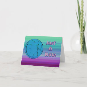 just a note blue and purple card