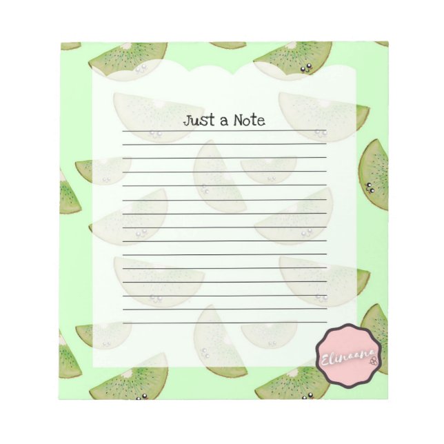 Just a Note, Customisable Kiwi Notepad (Front)