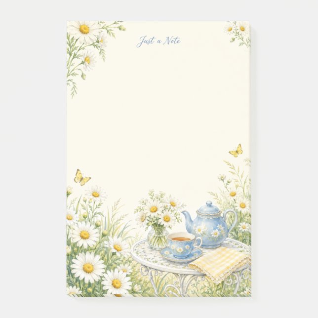 Just a Note Daisy Garden Tea Post-it® Notes (Front)